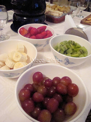 Fondue de chocolate com frutas