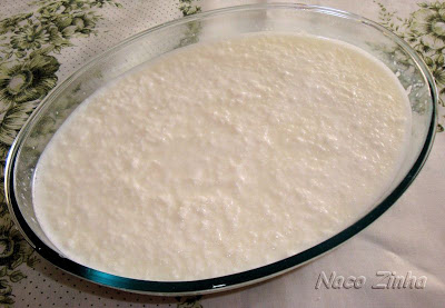 Cuscuz de tapioca em processo