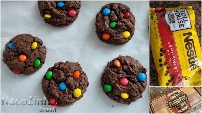 Cookies MM- chocolate amargo e gotas de chocolate