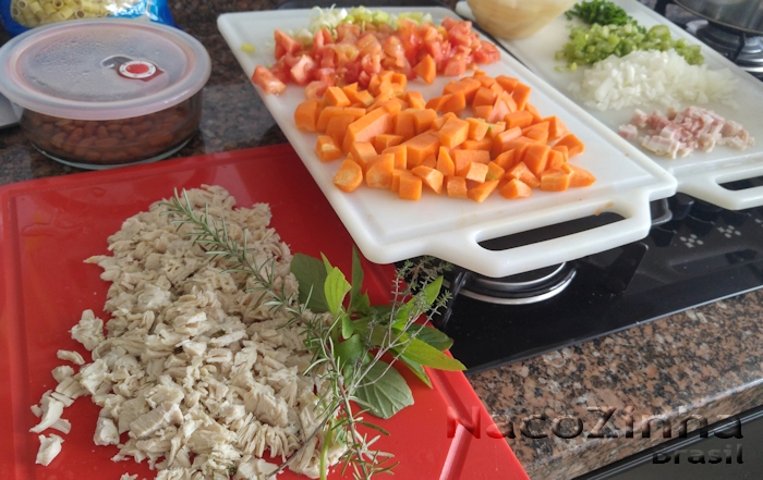 Mise en place do minestrone