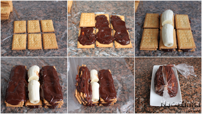 Torta trapézio de banana - passo a passo