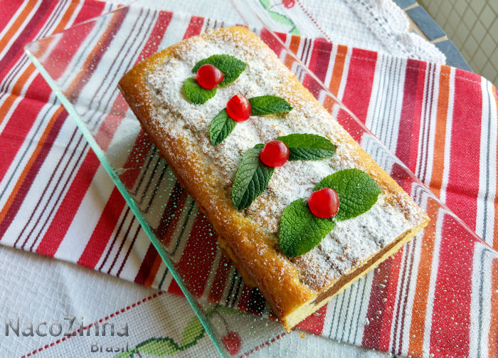 Bolo de Natal com estrela cadente