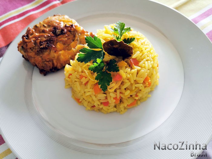 Arroz com legumes e especiarias