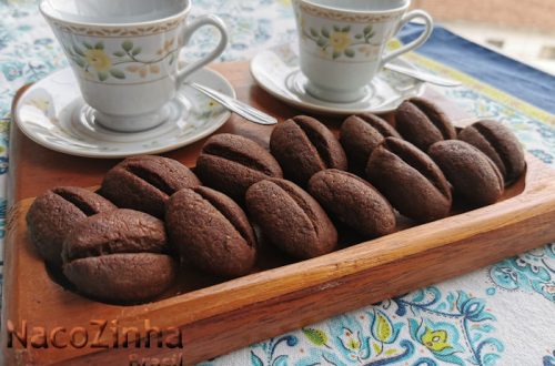 Biscoito de café em formato de grão