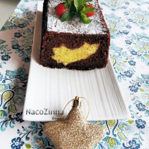 Bolo de Natal de chocolate com estrela cadente